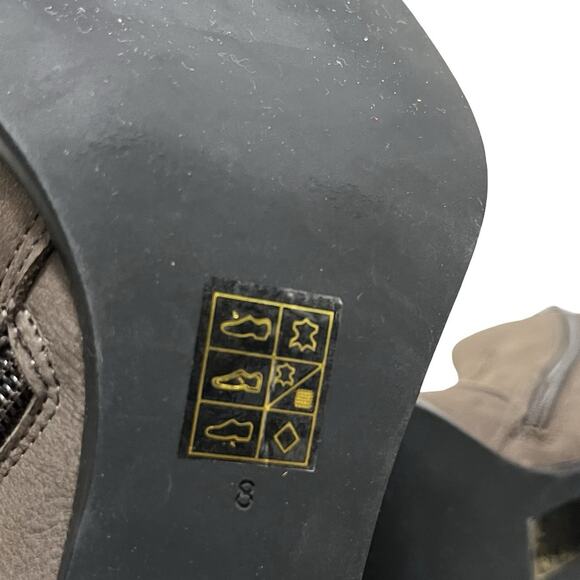 Jeffrey Campbell Tennyson Heeled Suede Ankle Boots US 8 Gray Pointed Toe Chic - Picture 10 of 11